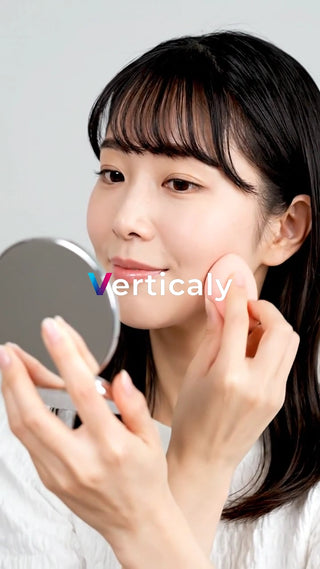 鏡を見つめる女性