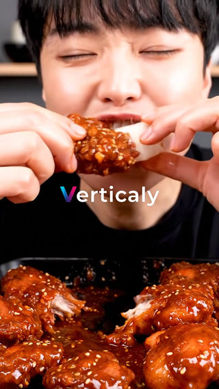 揚げ鶏を食べる、幸せな瞬間