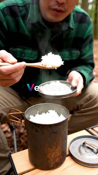 湯気の立つ炊き立てご飯