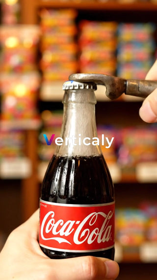 瓶のコーラ、開封の瞬間
