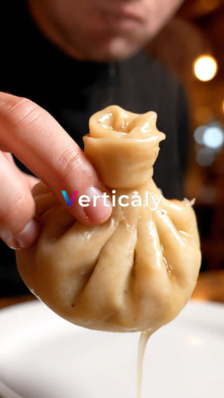 熱々の点心、肉汁溢れる