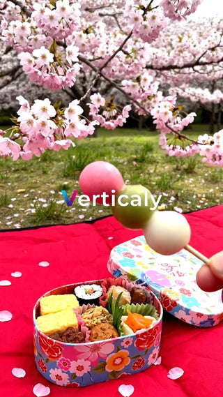 桜並木と三色団子