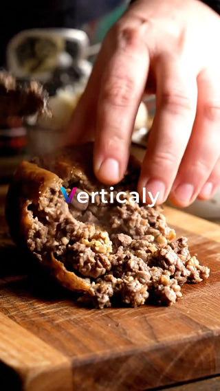 肉厚ジューシーなハンバーグ