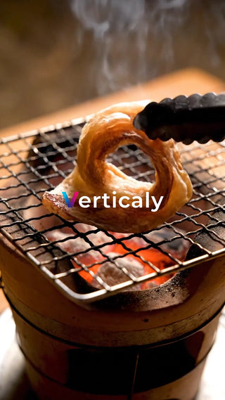 炭火で焼く、揚げパン