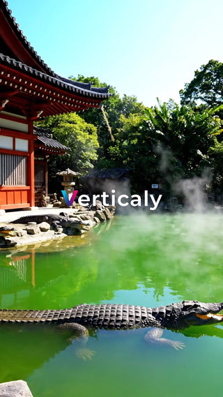 温泉と紅葉、日本の風景