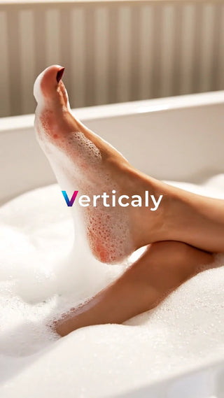 湯船でくつろぐ、足元