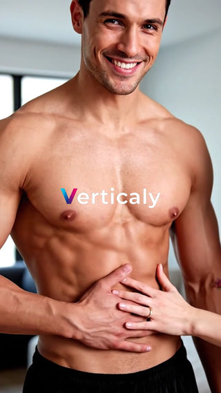 飾らない魅力、素肌の男性