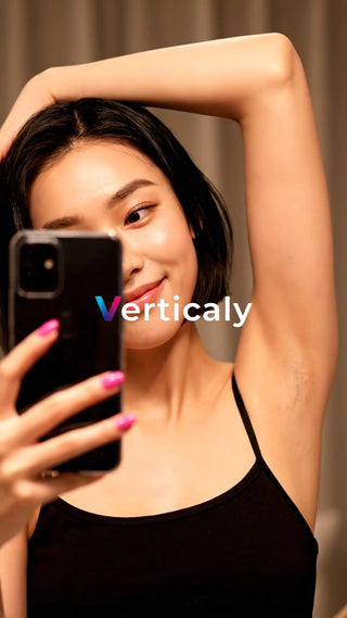 自撮りする女性、輝く笑顔