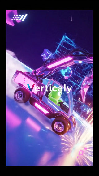 未来都市を走る車