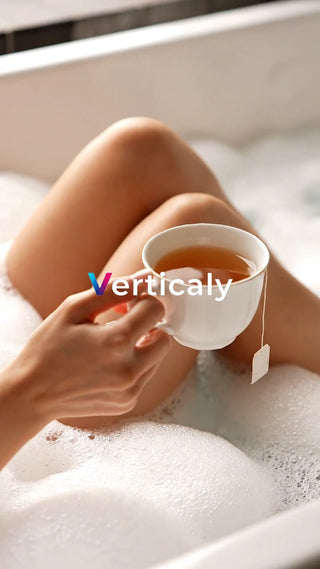 湯船でくつろぐ、ティータイム