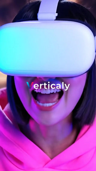 VR体験、驚きの表情