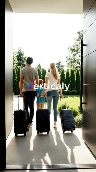 旅行へ、出発前の家族