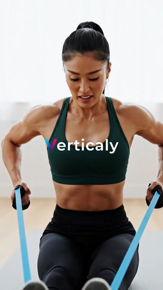 筋トレする女性、美しい肉体