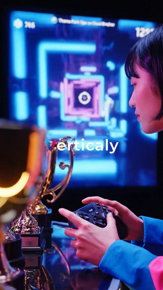 ゲームに熱中する女性