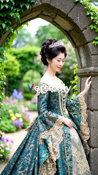 豪華なドレスを着た女性