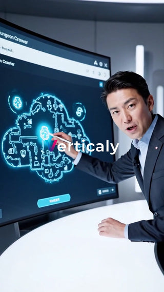 プレゼン資料を説明する男性