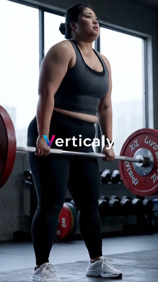 バーベルを持ち上げる女性