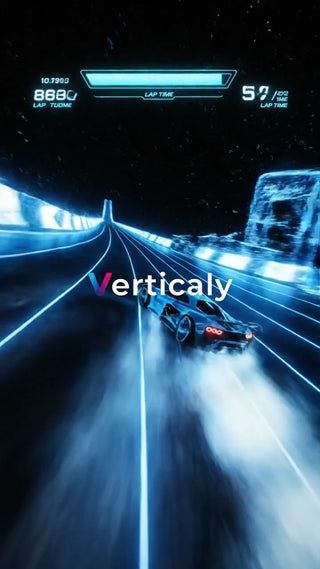 未来都市を疾走する車