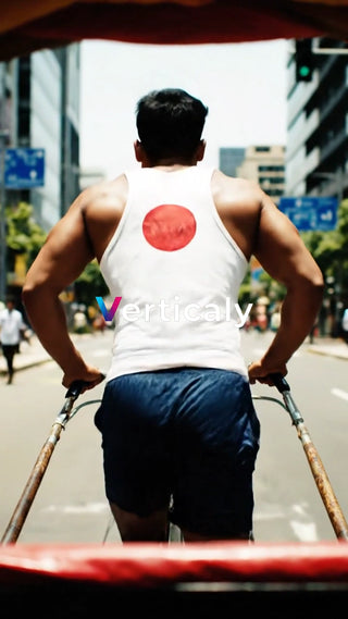 人力車を引く男