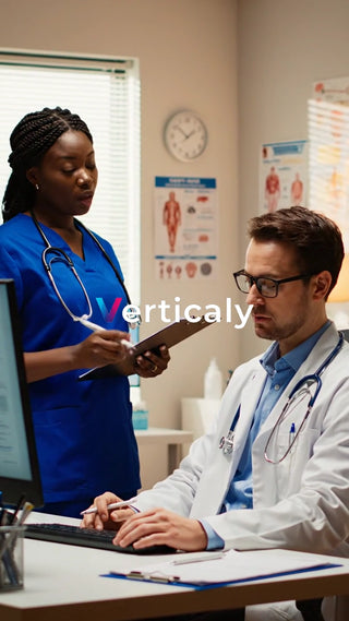 医師と看護師の会話風景