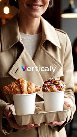 クロワッサンとカラフルな朝食