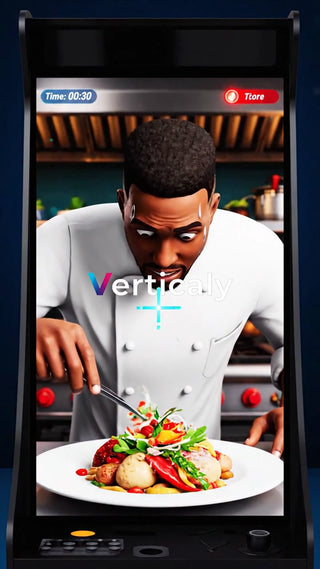 料理を仕上げるシェフ