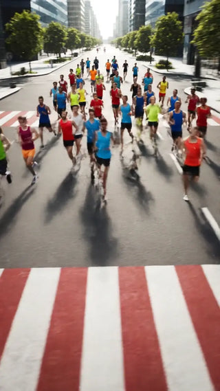 都会を走るマラソン、活気あふれる