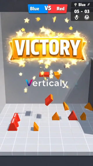 勝利の瞬間、青チーム