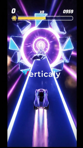 未来都市を疾走する車