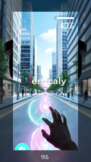 都会の道を歩く、VR体験