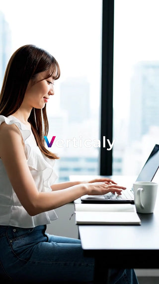 PC作業、窓辺で過ごす午後