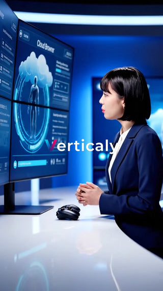 未来的な情報表示、女性