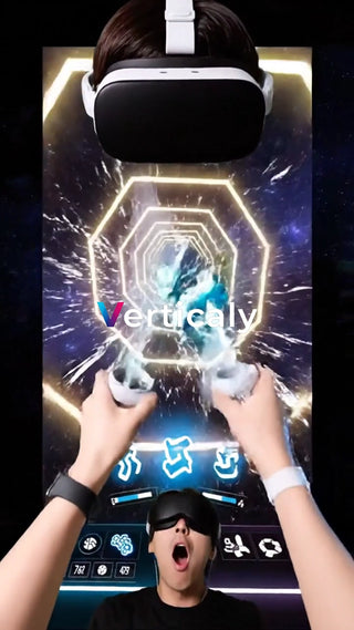 VRゲームに興奮する男性