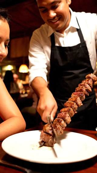 焼きたてステーキを堪能