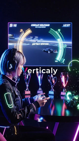 ゲームに熱中する女性