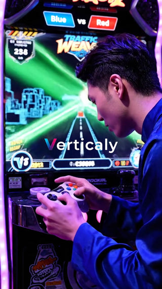 ゲームに熱中する男性