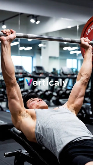 ベンチプレス、力強く