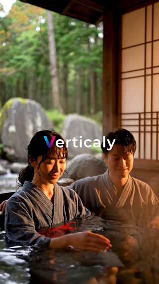 温泉で語らう二人、癒やしの時間