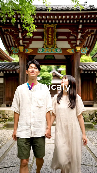 古都散策、手繋ぎデート