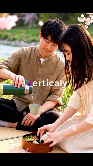 ピクニック、お茶を注ぐ