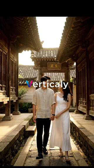 古都散策、手を取り歩く