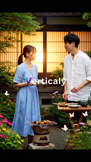 縁側バーベキュー、夏の午後