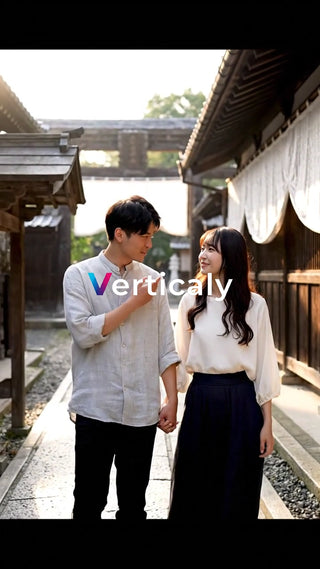 仲良く手をつなぐ二人