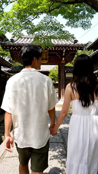 手をつなぎ寺社巡り