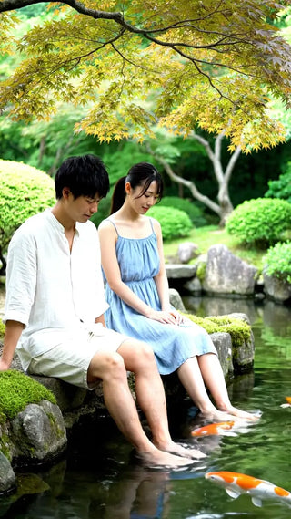 池畔で過ごす穏やかな時間