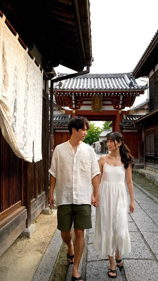 古都の街並み散歩、カップルで