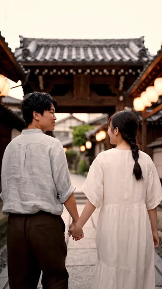 古都散策、手繋ぎデート