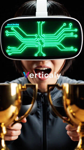 VRで未来を体感、トロフィーを