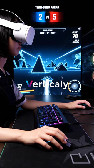 VRゲームを楽しむ女性