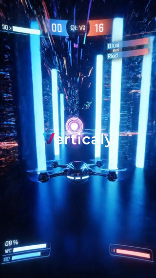 未来都市を駆ける戦闘機